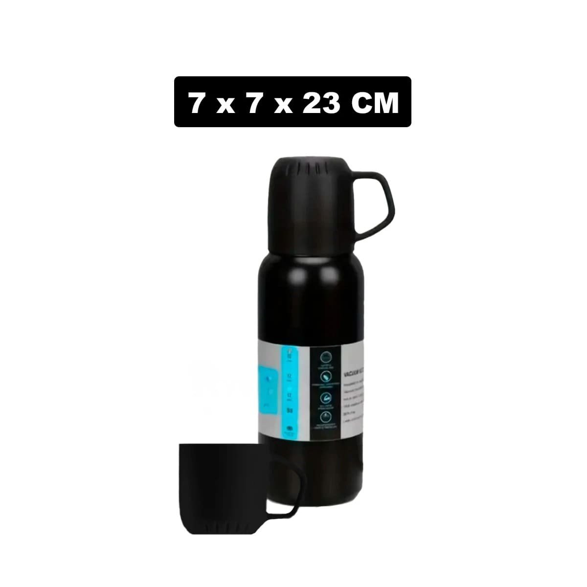 TERMO RYBIU CO32131 ACERO COMPACTO 3 TAZAS NEGRO 500ML + REGALO STICKERS - 4