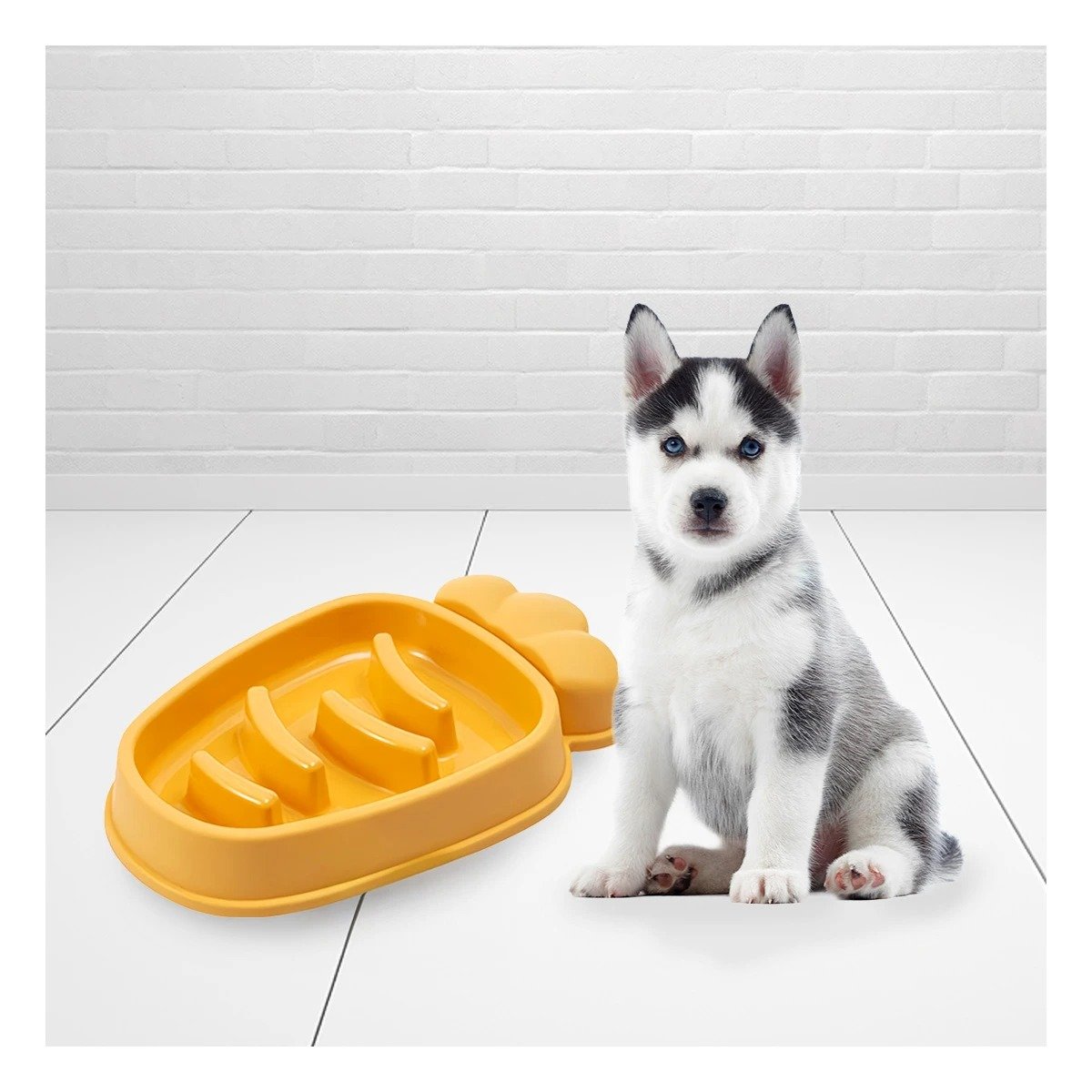 PLATO PERRO MA31315 PET ANTIESTRÉS ZANAHORIA MODERNO COLOR AMARILLO RYBIU - 2