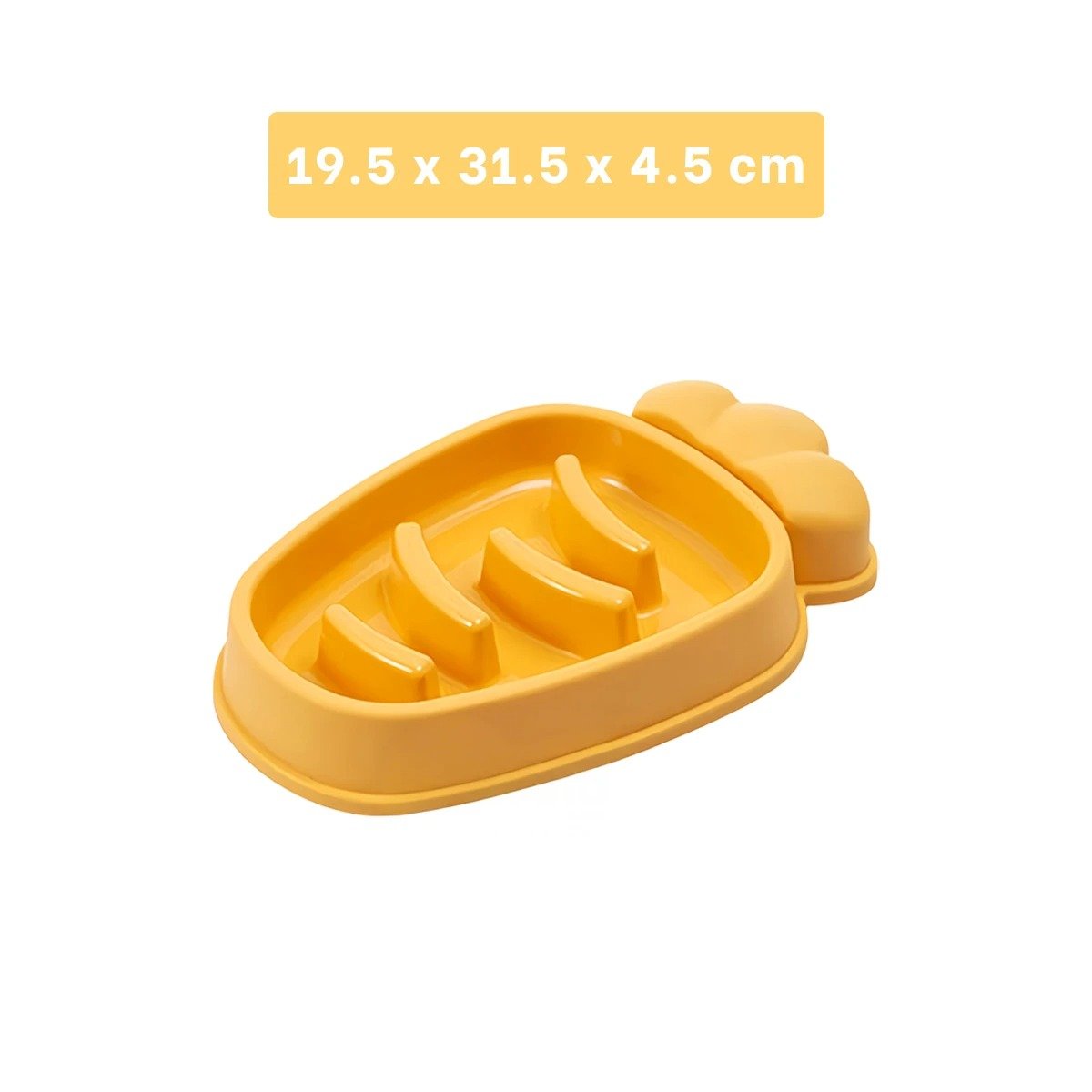 PLATO PERRO MA31315 PET ANTIESTRÉS ZANAHORIA MODERNO COLOR AMARILLO RYBIU - 4