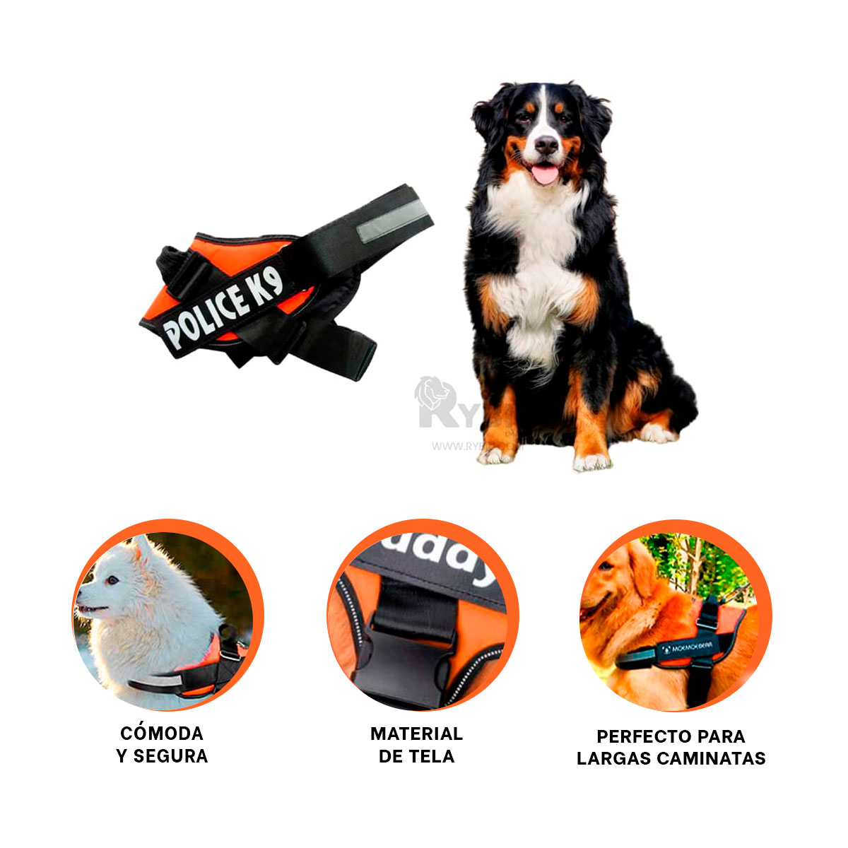PECHERA PERROS MA30986 RYBIU FACIL USO EN ANARANJADO XXL Y+AGENDITA - 4
