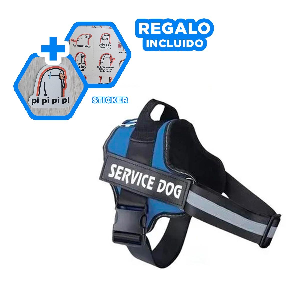 PECHERA PERROS MA30985 RYBIU PROTECCION DOG EN AZUL XXL Y+STICKERS - 1
