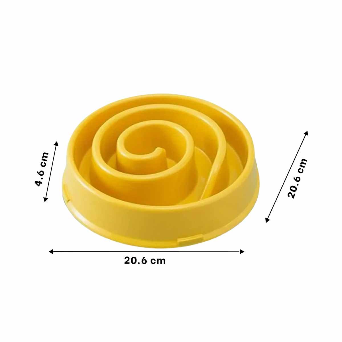 PLATO PERRO MA31302 ANTIESTRÉS ESPIRAL MASCOTA COLOR AMARILLO RYBIU - 4