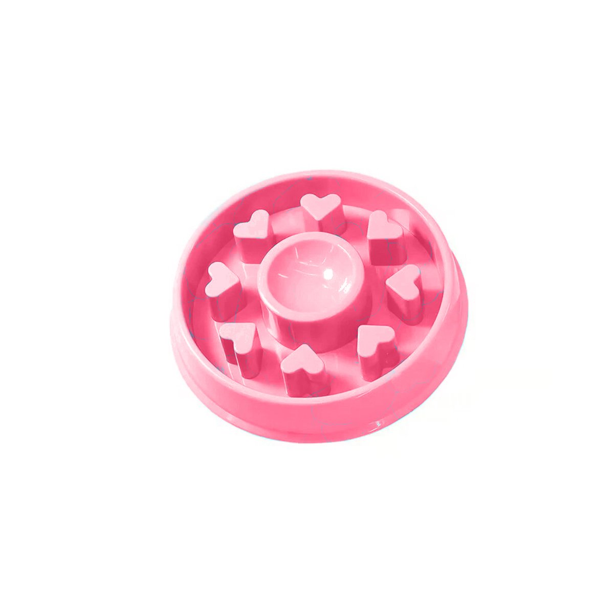 PLATO PERRO Y GATO MA31305 ANTIESTRÉS CIRCULAR MASCOTA COLOR ROSADO RYBIU - 3