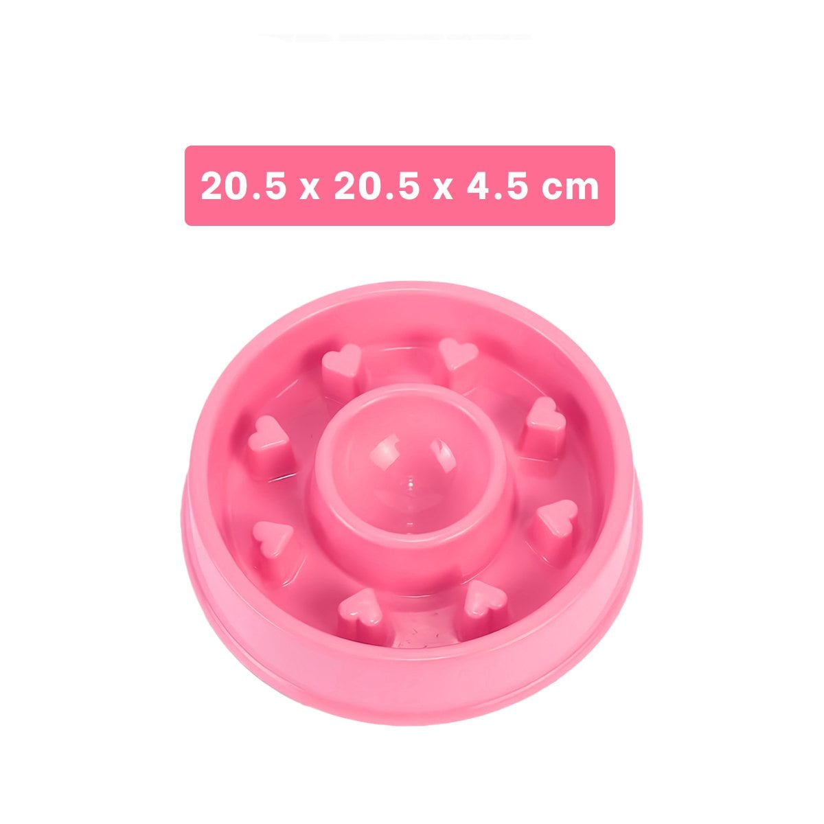 PLATO PERRO Y GATO MA31305 ANTIESTRÉS CIRCULAR MASCOTA COLOR ROSADO RYBIU - 4
