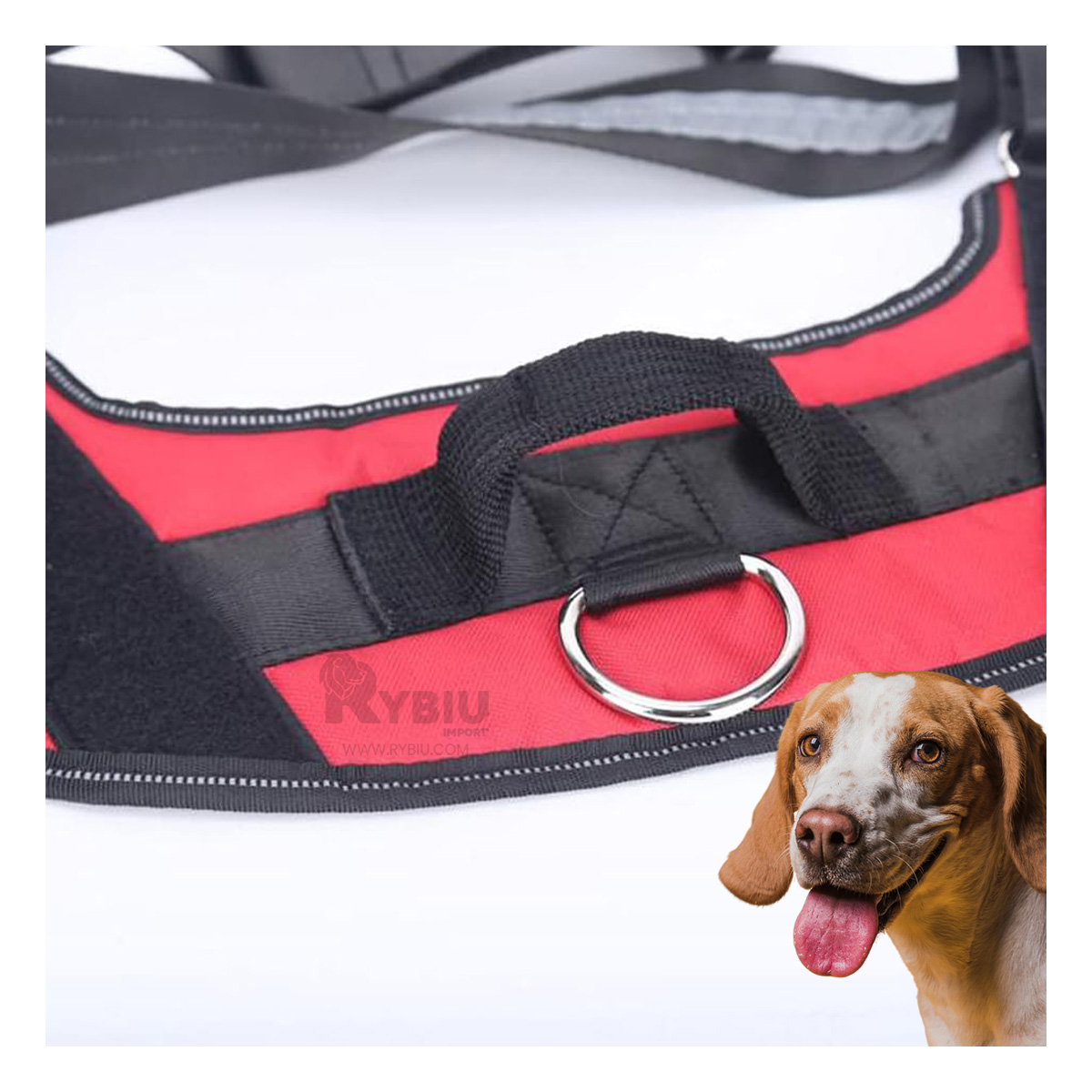ARNÉS PERROS MA30963 RYBIU CONFIABLE Y ADAPTABLE EN ROJO Y+AGENDITA - 3