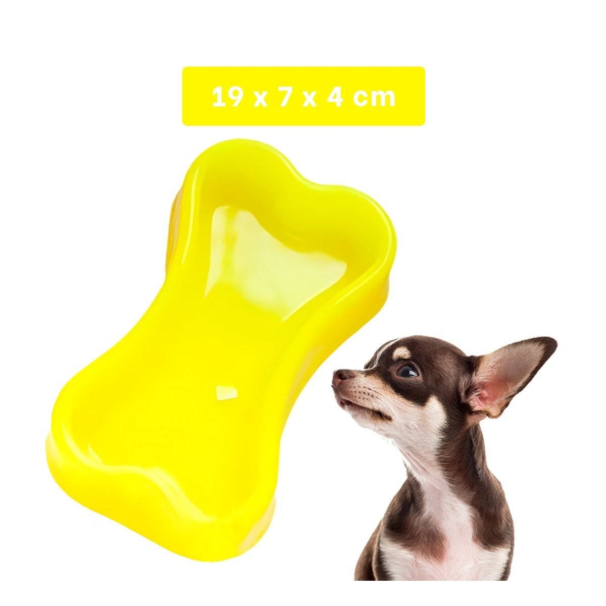 PLATO PERRO Y GATO MA31318 DISEÑO COLOR AMARILLO Y STICKERS RYBIU - 4