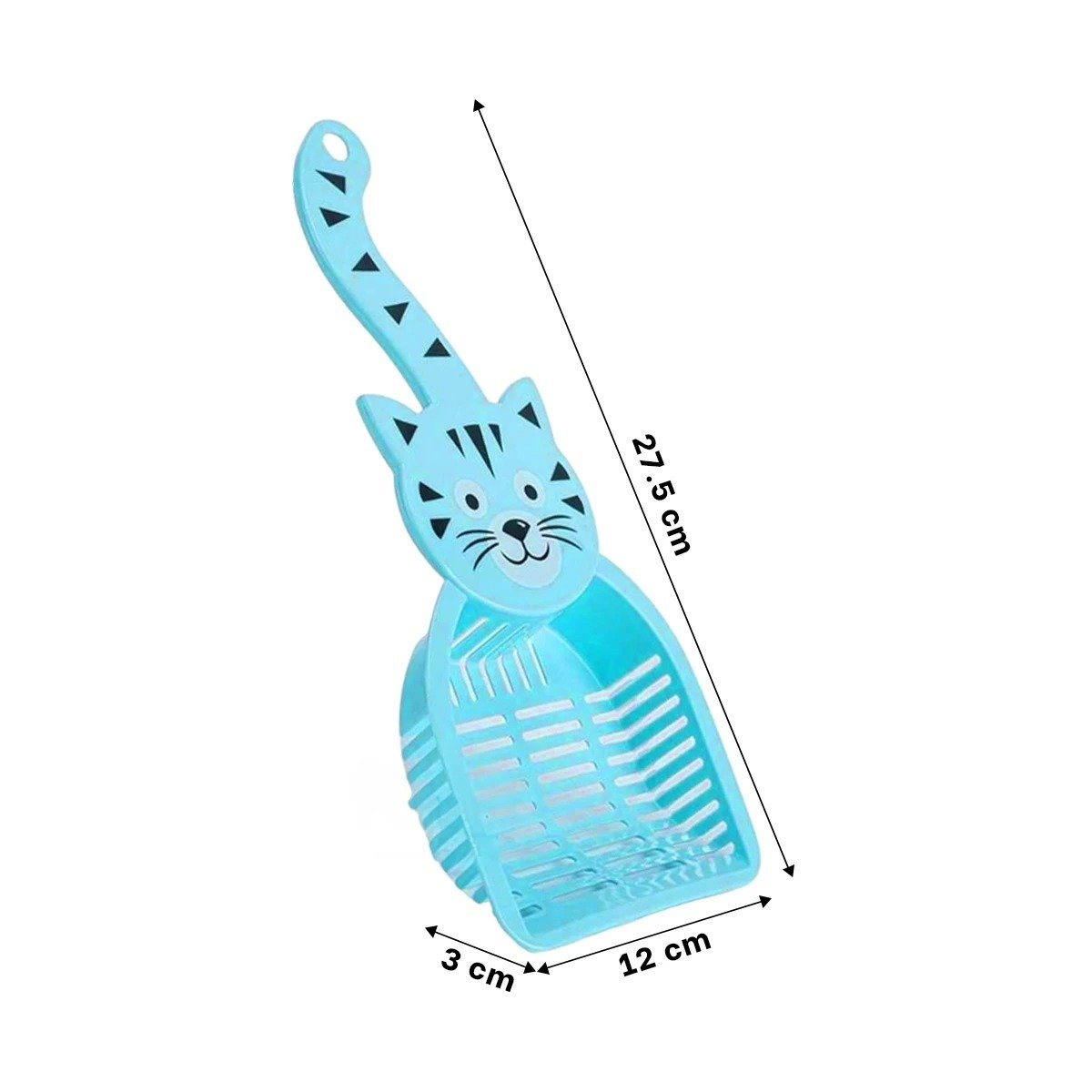 ESPATULA COMPACTA CARA DE GATO AZUL PARA HOGAR Y CASA BLANCO Y+REGALO STICKER - 4