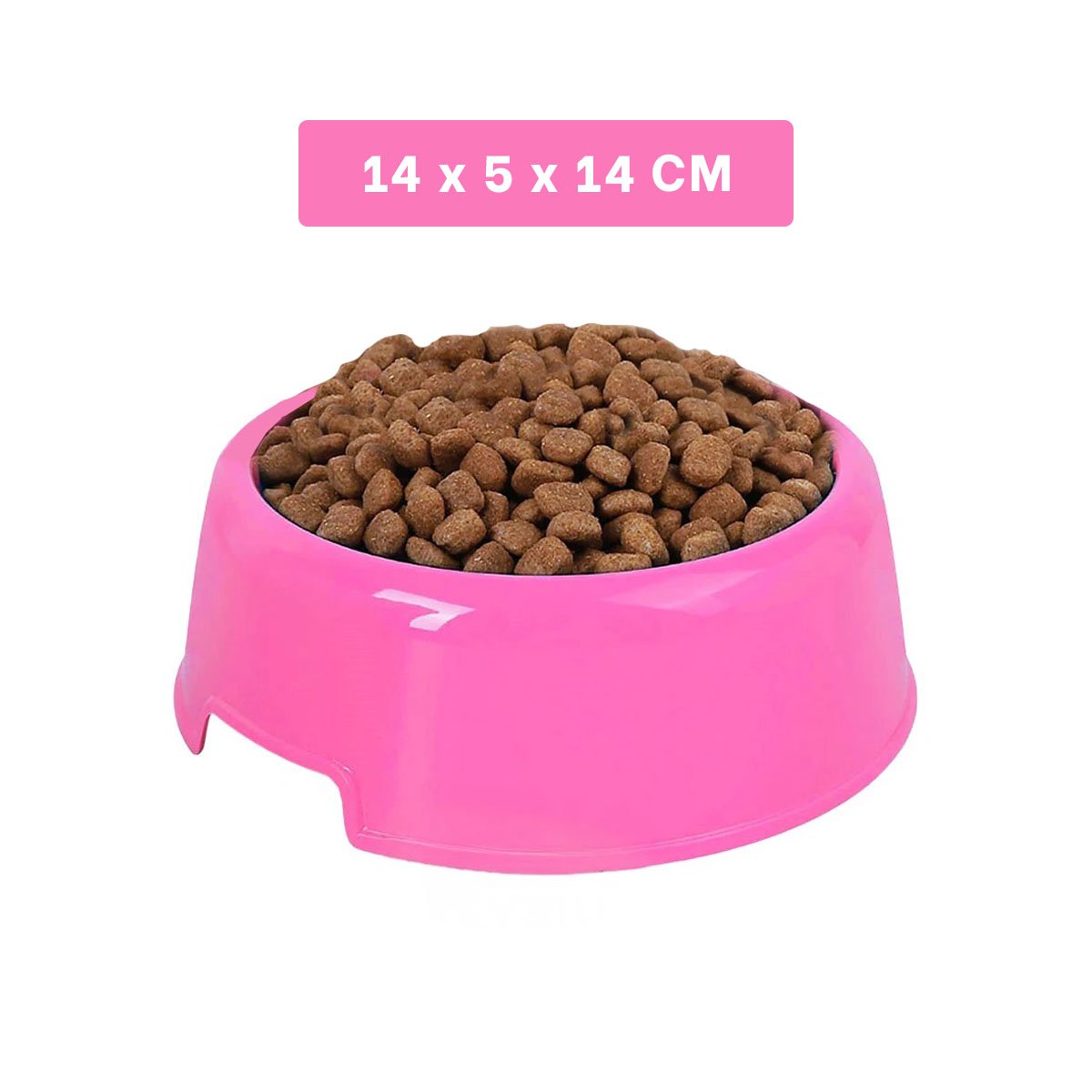 PLATO PERRO Y GATO MA31322 PET REDONDO MASCOTA MEDIANO COLOR ROSADO RYBIU - 4