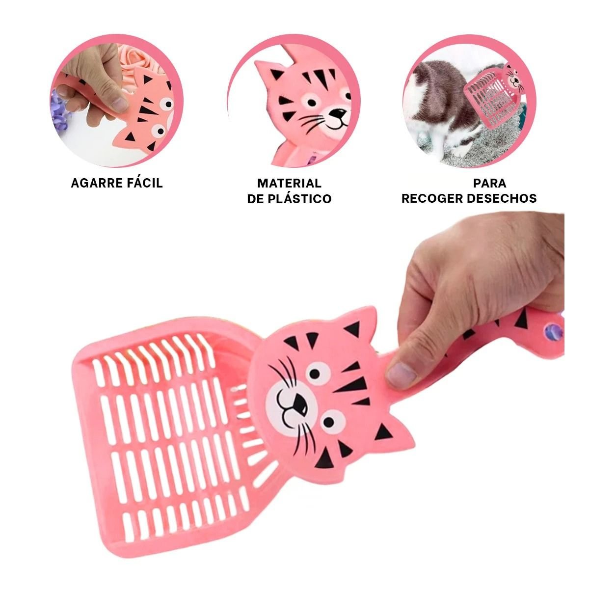 RECIPIENTE CARA DE GATO ROSADO PARA HOGAR Y JARDIN DECORACION CASA - 3