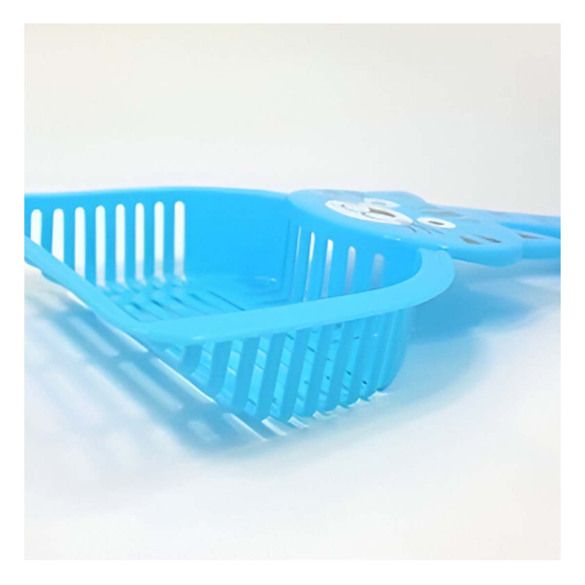 ESPATULA MULTIUSO CARA DE GATO AZUL PARA CASA Y LIMPIEZA BLANCO - 3