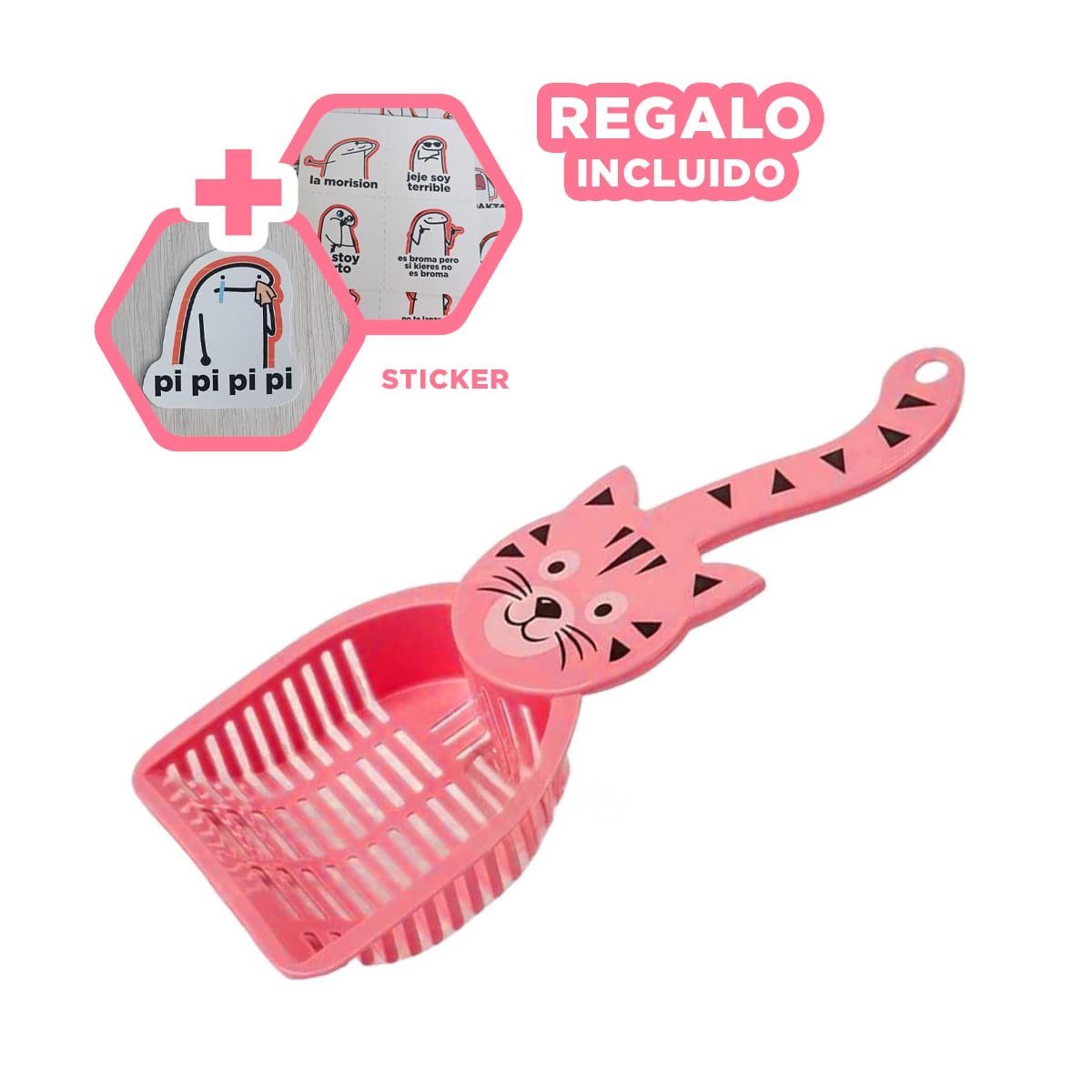 IMPLEMENTO CARA DE GATO ROSADO PARA CASA Y JARDIN HOGAR FESTIVO Y+REGALO STICKER - 1