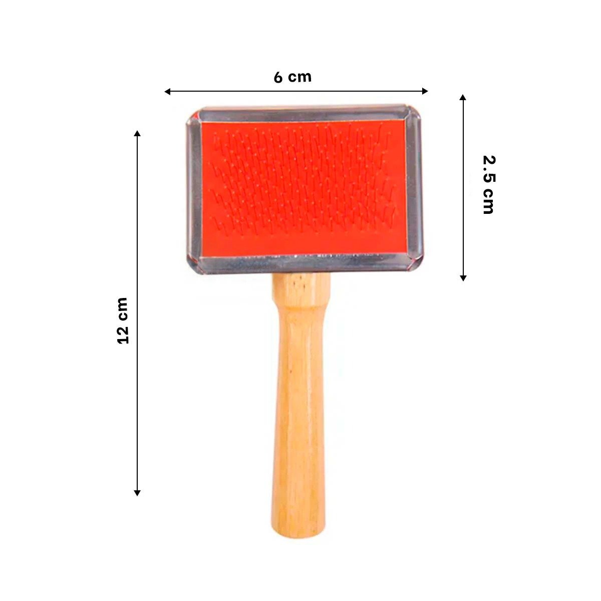 PEINE PERRO RYBIU MA31218 RECTANGULAR TALLA ROJO - 4
