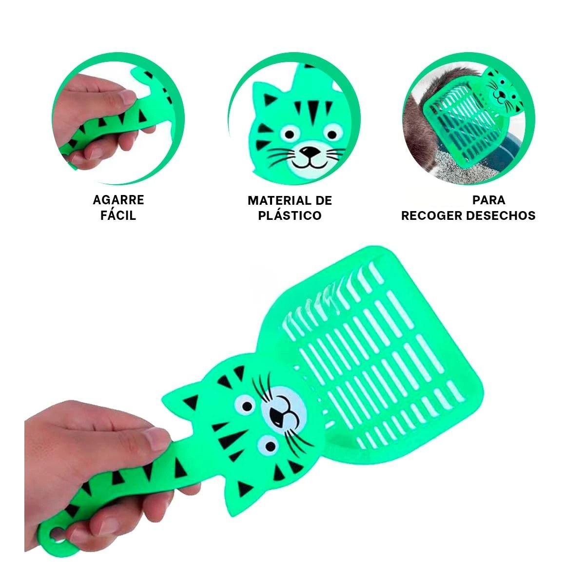 HERRAMIENTA CARA DE GATO VERDE PARA JARDIN Y DECORACION NAVIDAD CASA - 3