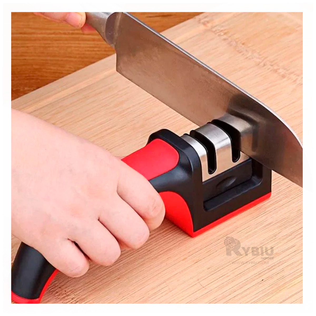 AFILADOR RYBIU CO30357 ROJO COMPACTO SOPORTE + REGALO AGENDITA - 3