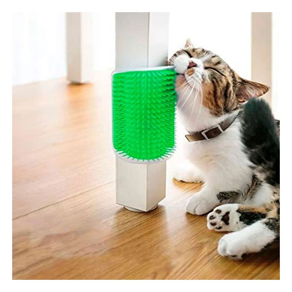 PLATAFORMA PARA GATOS ESQUINERO CON HIERBA VERDE CONFORT - 1