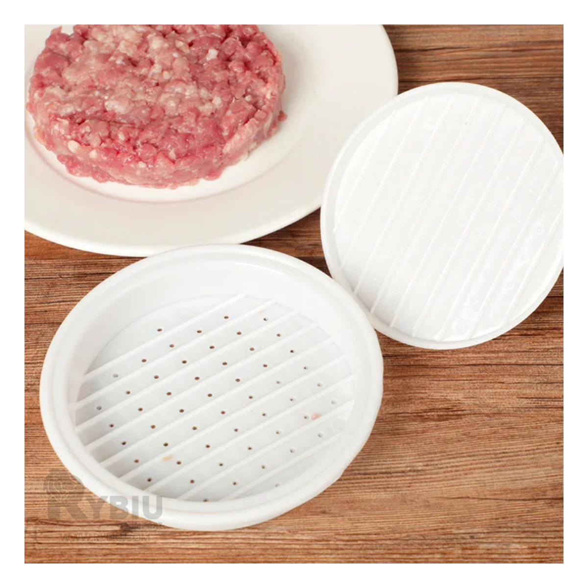 MOLDE MODERNO PARA CARNE EN COLOR BLANCO Y+REGALO STICKERS - 1