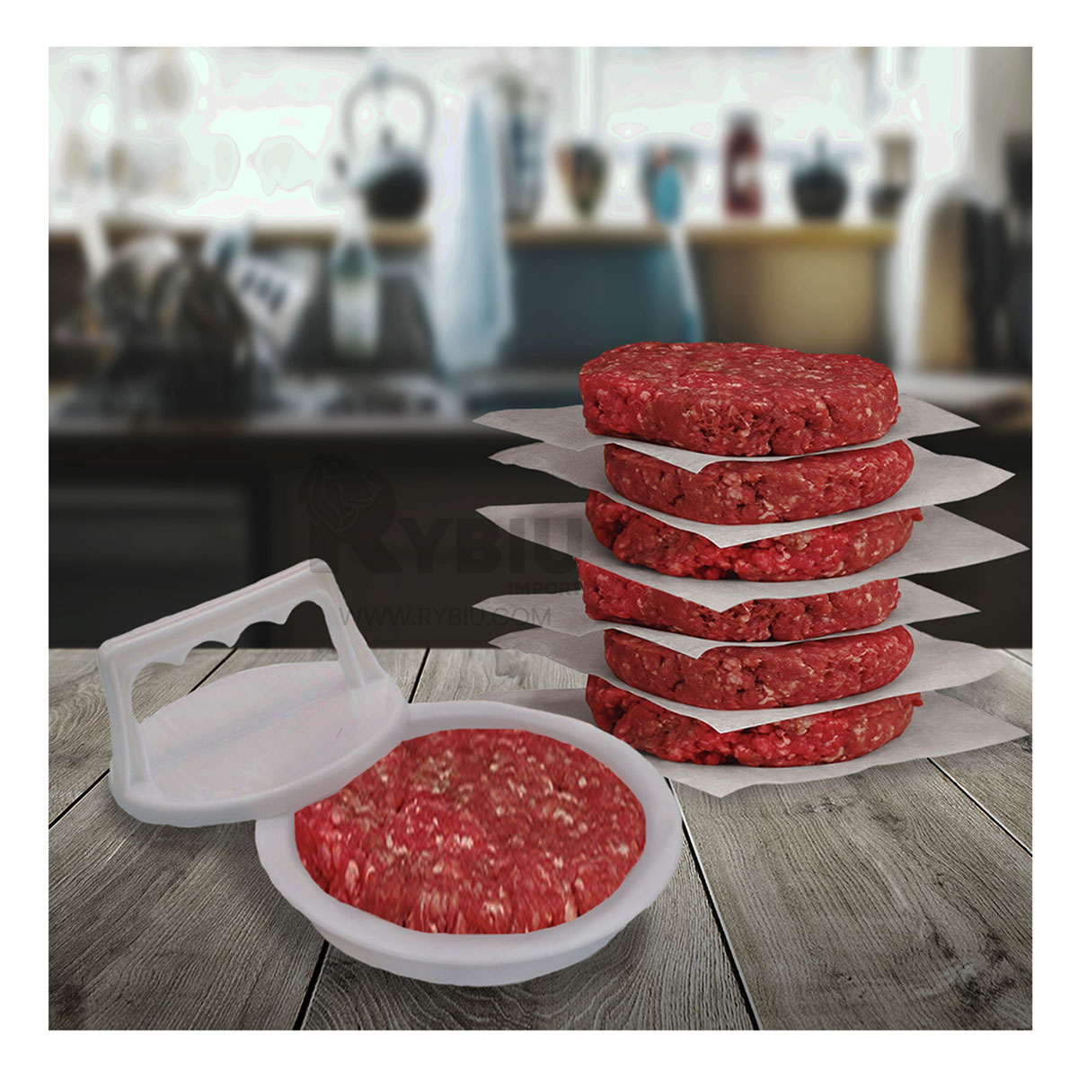 MOLDE MODERNO PARA CARNE EN COLOR BLANCO Y+REGALO STICKERS - 3