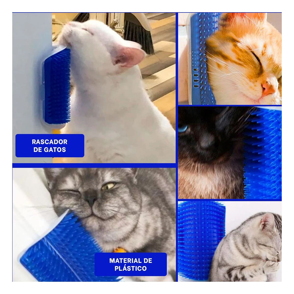 PLATAFORMA PARA GATOS ESQUINERO CON HIERBA AZUL CONFORT - 5