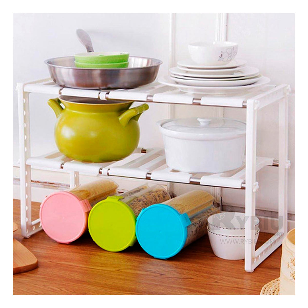 ESTANTE RYBIU CO30408 ACERO INOXIDABLE BLANCO + REGALO AGENDITA - 3