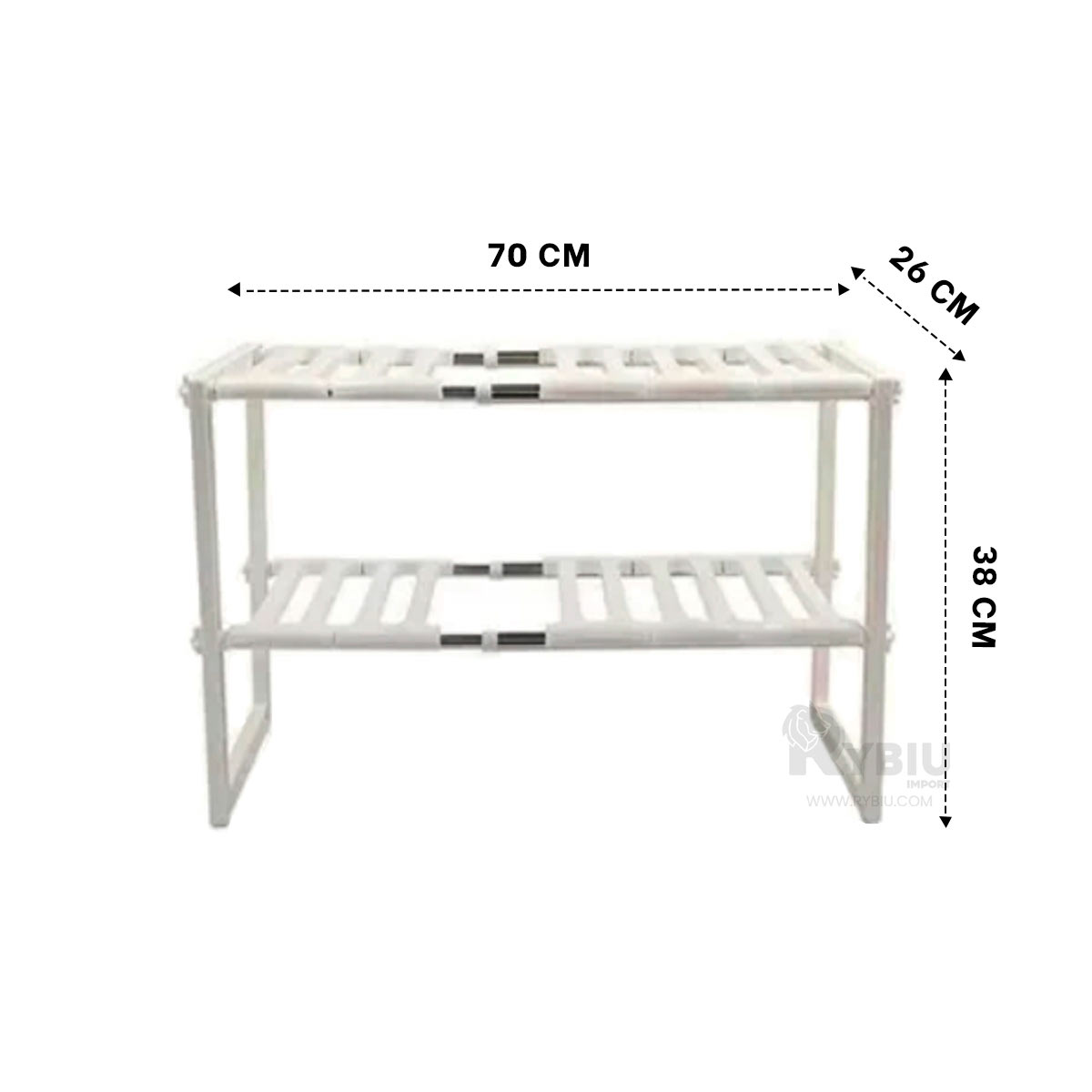 ESTANTE RYBIU CO30408 ACERO INOXIDABLE BLANCO + REGALO AGENDITA - 5