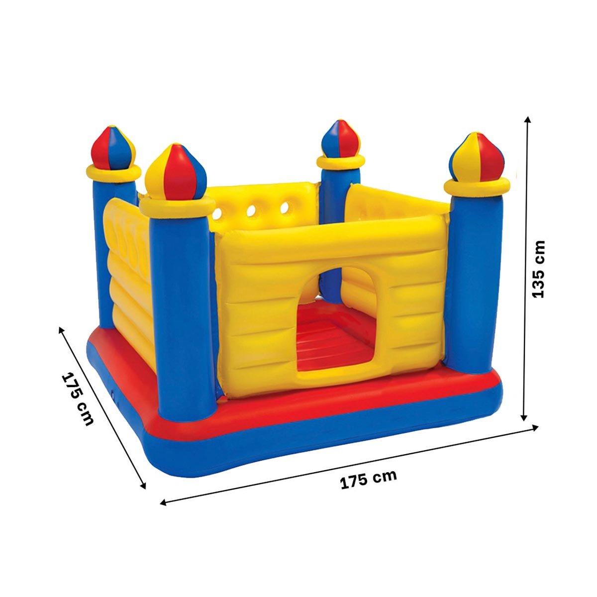 INFLABLE RYBIU CASTILLO DIVERTIDO DE COLOR AMARILLO + PAPEL DE REGALO - 4