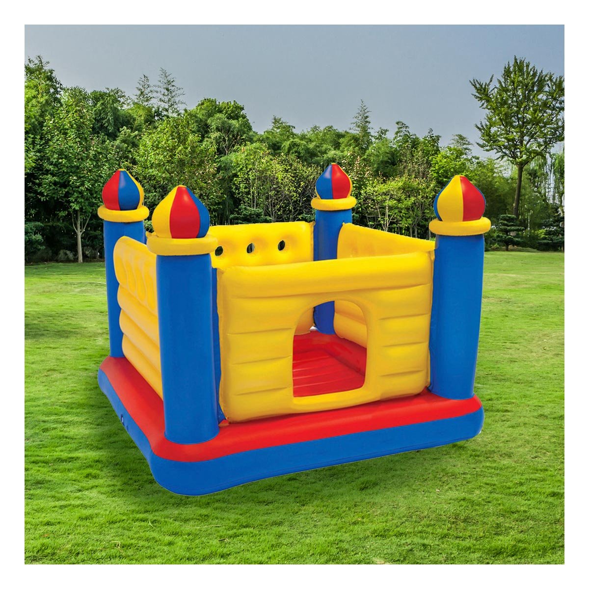 INFLABLE RYBIU CASTILLO DIVERTIDO DE COLOR AMARILLO + PAPEL DE REGALO - 5