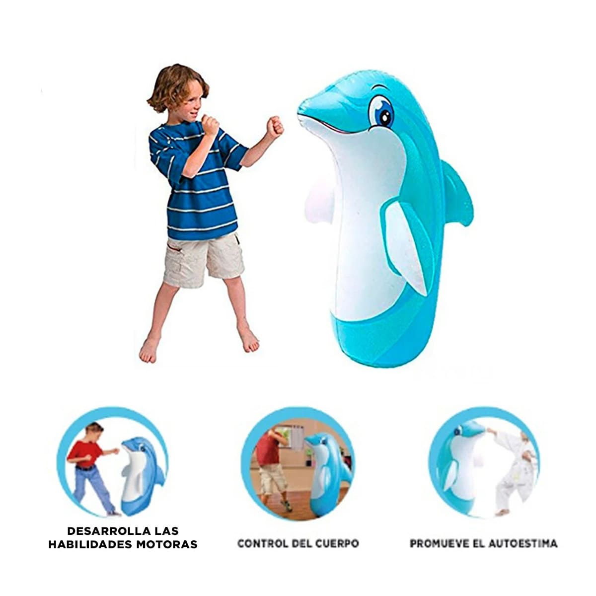 PORFIADO JUGUETE COLORIDO CON FORMA DELFIN Y+REGALO AGENDITA - 4