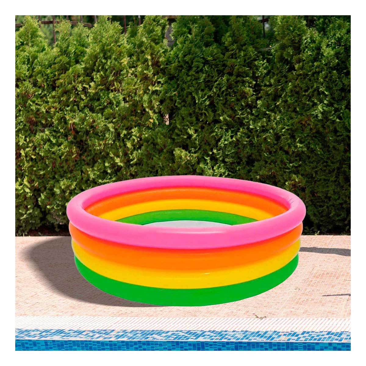 PISCINA RYBIU 56441NP 46 X 168 CM PARA NIÑOS PEQUEÑOS EN MULTICOLOR + PAPEL DE REGALO - 2