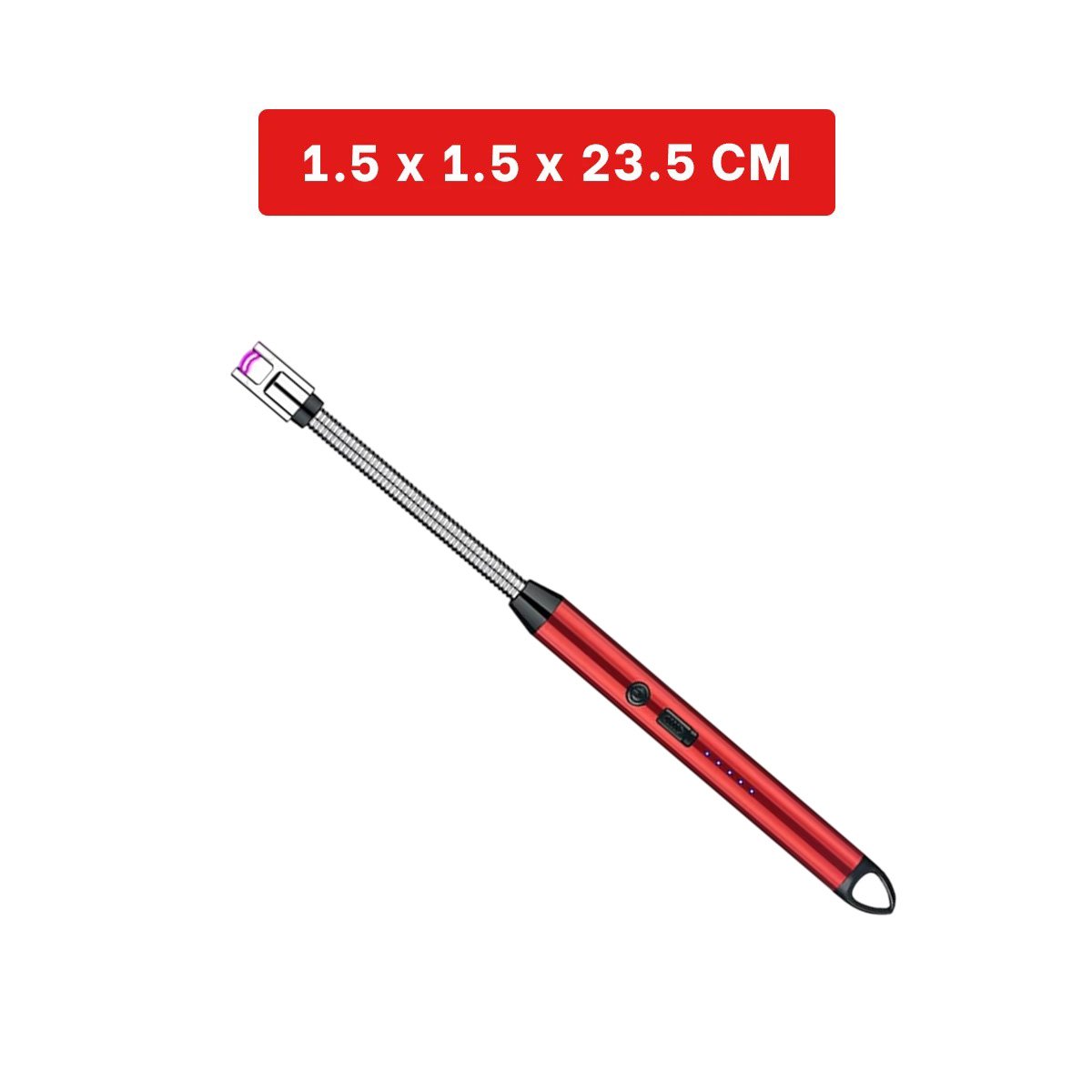 ENCENDEDORES RYBIU CO30507 ROJO COCINA RECARGABLES + REGALO STICKERS - 4