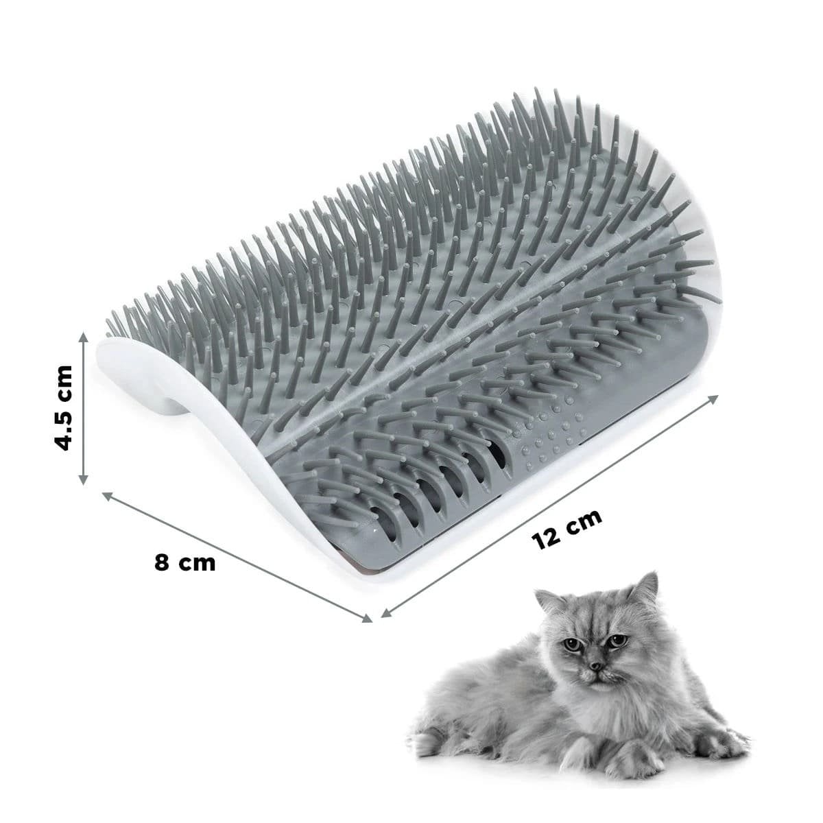 PLATAFORMA PARA GATOS ESQUINERO CON HIERBA PLOMO CONFORT - 4