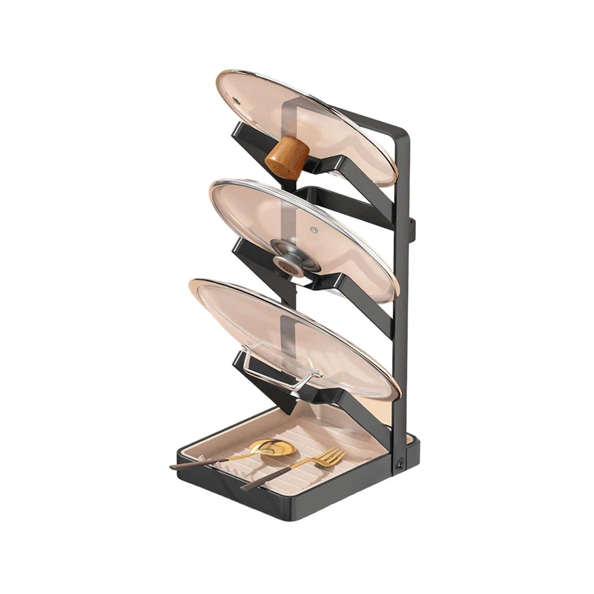 ORGANIZADOR RYBIU CO29880 ACERO INOXIDABLE NEGRO EFICAZ FUENTES + REGALO STICKERS - 3