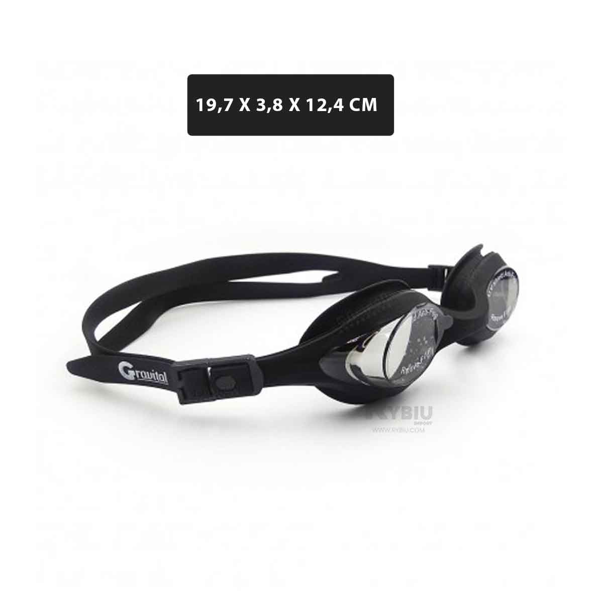 LENTES NATACIÓN RYBIU MG-F268A ALTA CALIDAD NEGRO + REGALO AGENDITA - 4