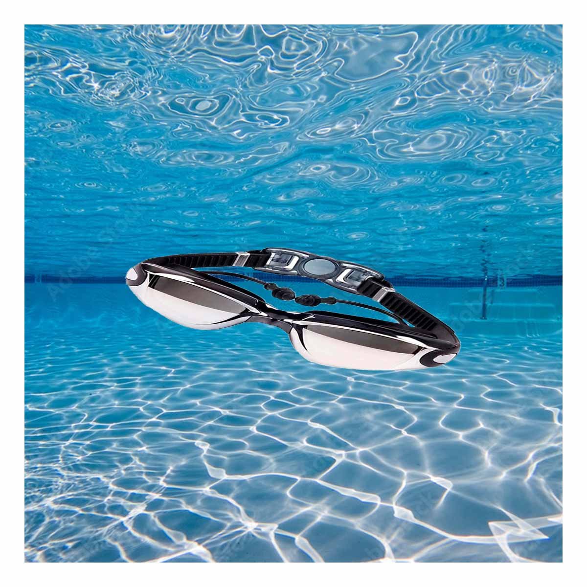 LENTES NATACIÓN RYBIU MG-HN72A AJUSTABLES NEGRO + REGALO STICKERS - 5