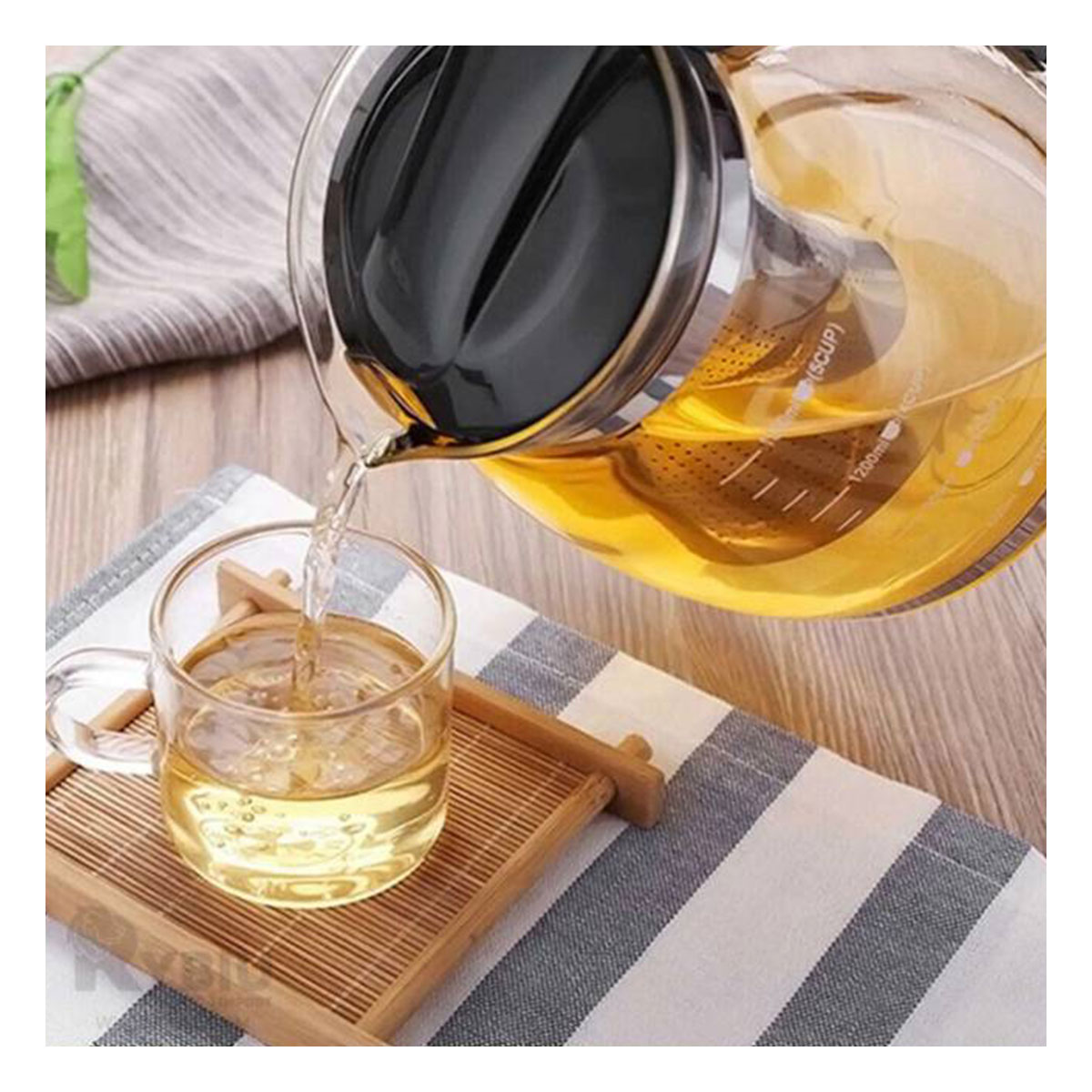 TETERA RYBIU CO30489 NEGRO 1500 ML RESISTENTE Y FILTRO 1.5 L + REGALO AGENDITA - 2