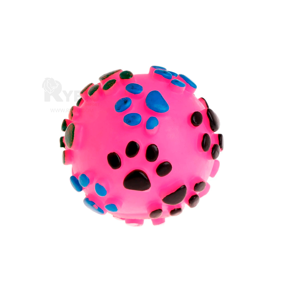 PELOTA CON HUELLITAS DE PLASTICO EN COLOR ROSADO - 2