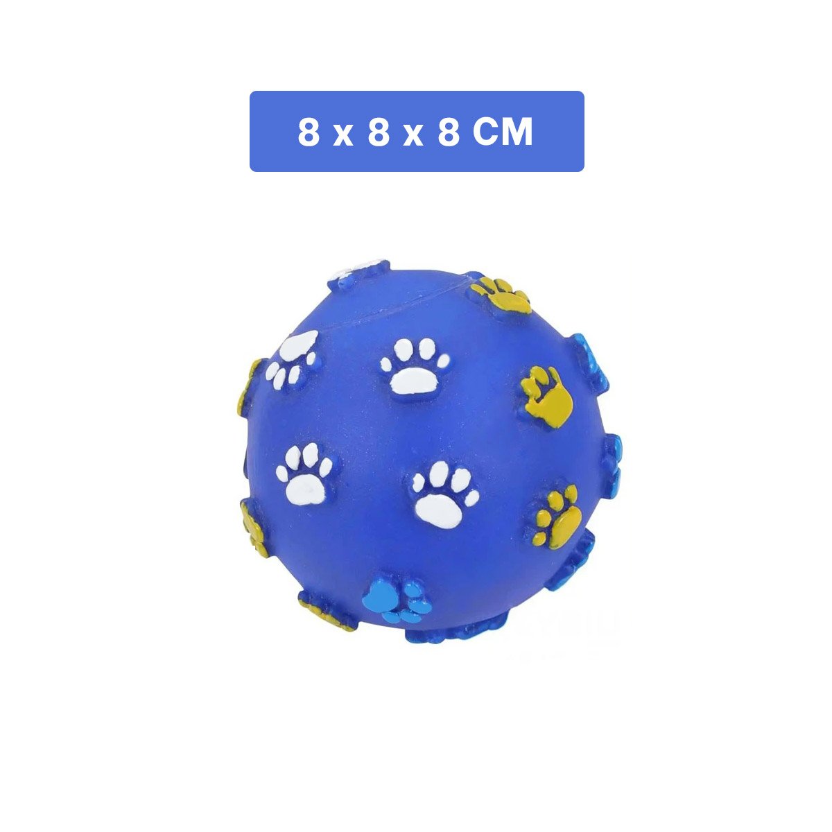 PELOTA AZUL CON HUELLITAS DE PLASTICO M PARA PERRO JUGUETE RESISTENTE - 4