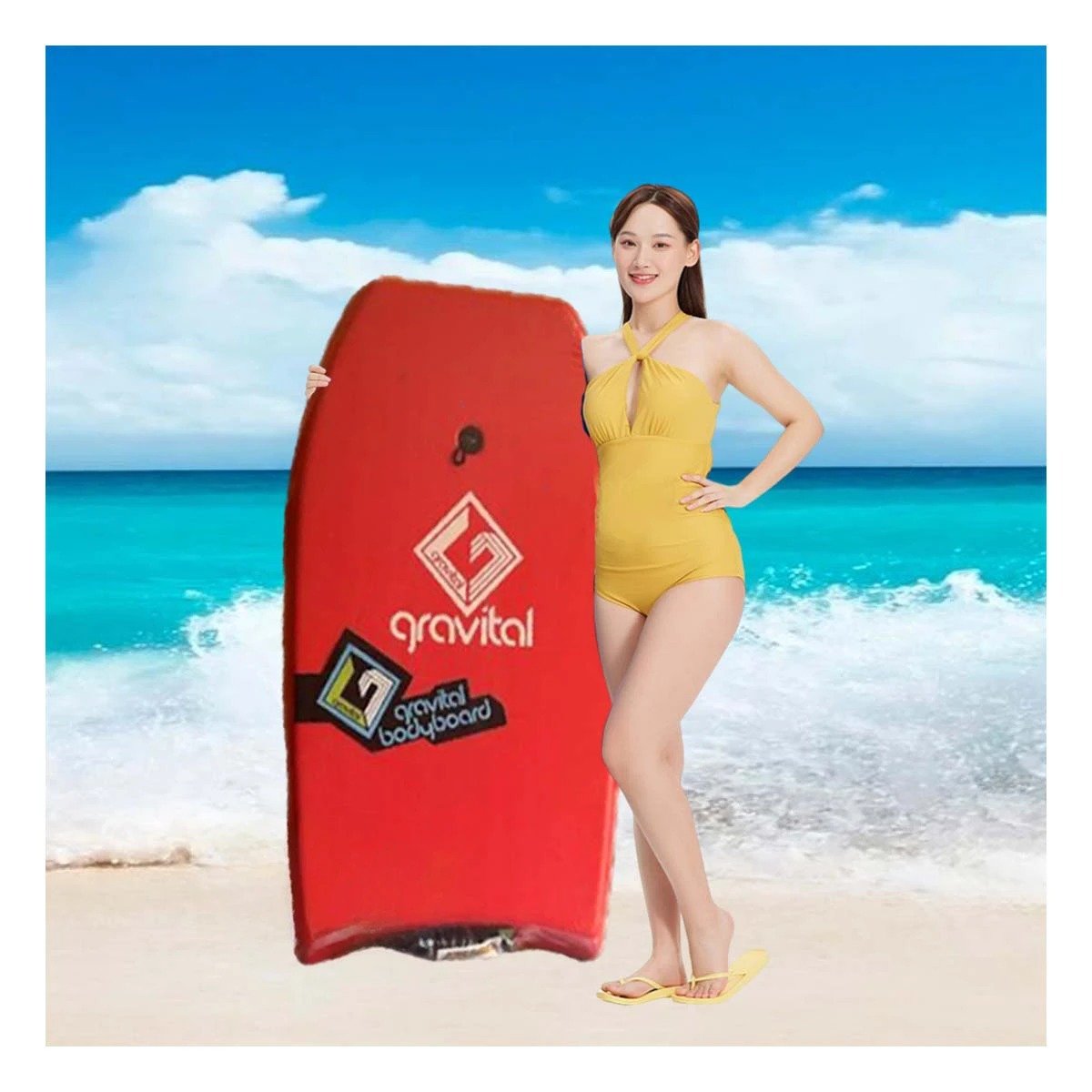TABLA NATACIÓN RYBIU HIDRODINAMICA APRENDICES ROJO + REGALO STICKERS - 2