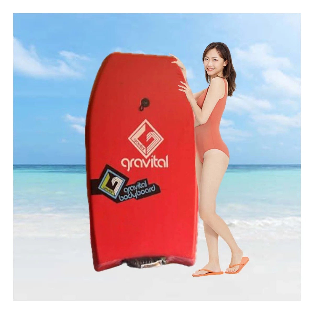 TABLA NATACIÓN RYBIU HIDRODINAMICA APRENDICES ROJO + REGALO STICKERS - 5