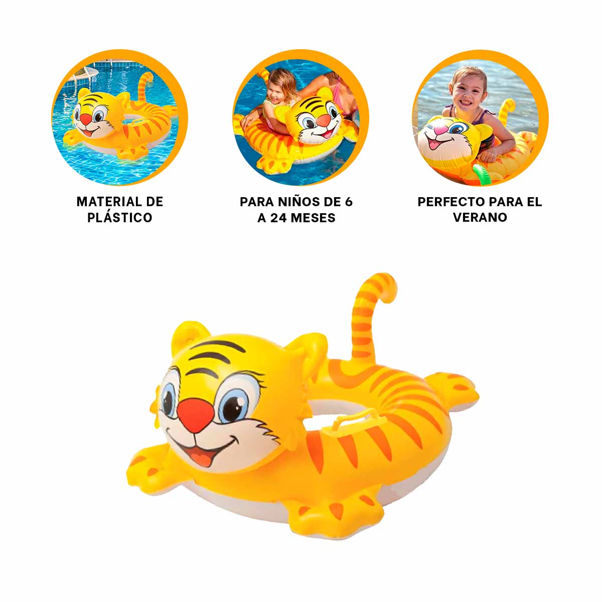 FLOTADOR DURO DE MODA INFANTIL DE TIGRE Y+REGALO AGENDITA - 3
