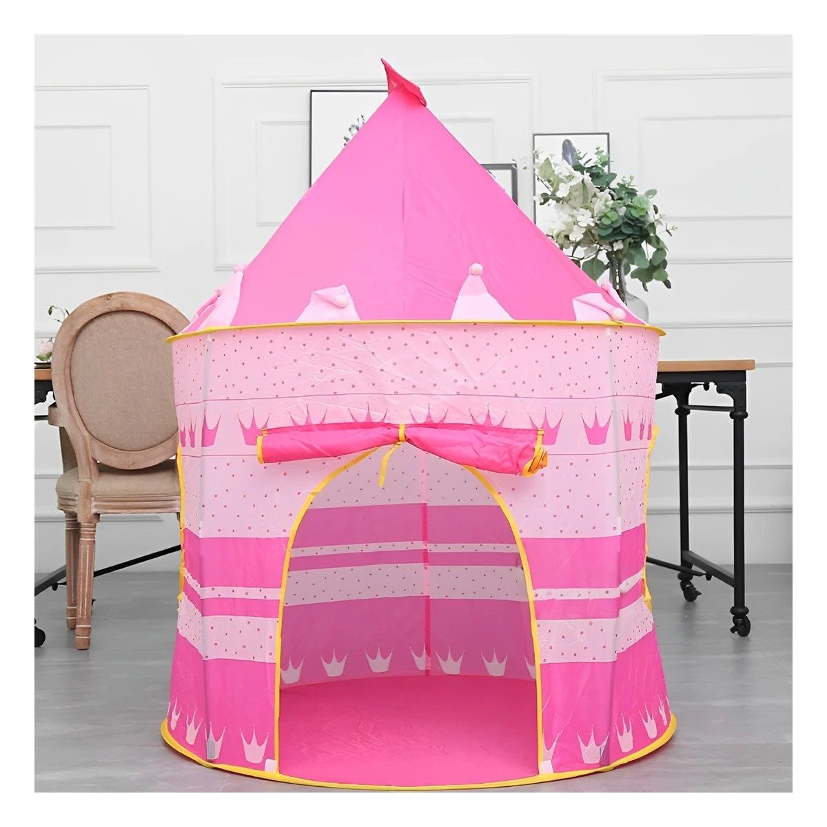 TIENDA COMPACTA DE NIÑA DE CAMPO MG-LZ801 ROSADO PARA CAMPING Y JUEGOS EN JARDIN - 2