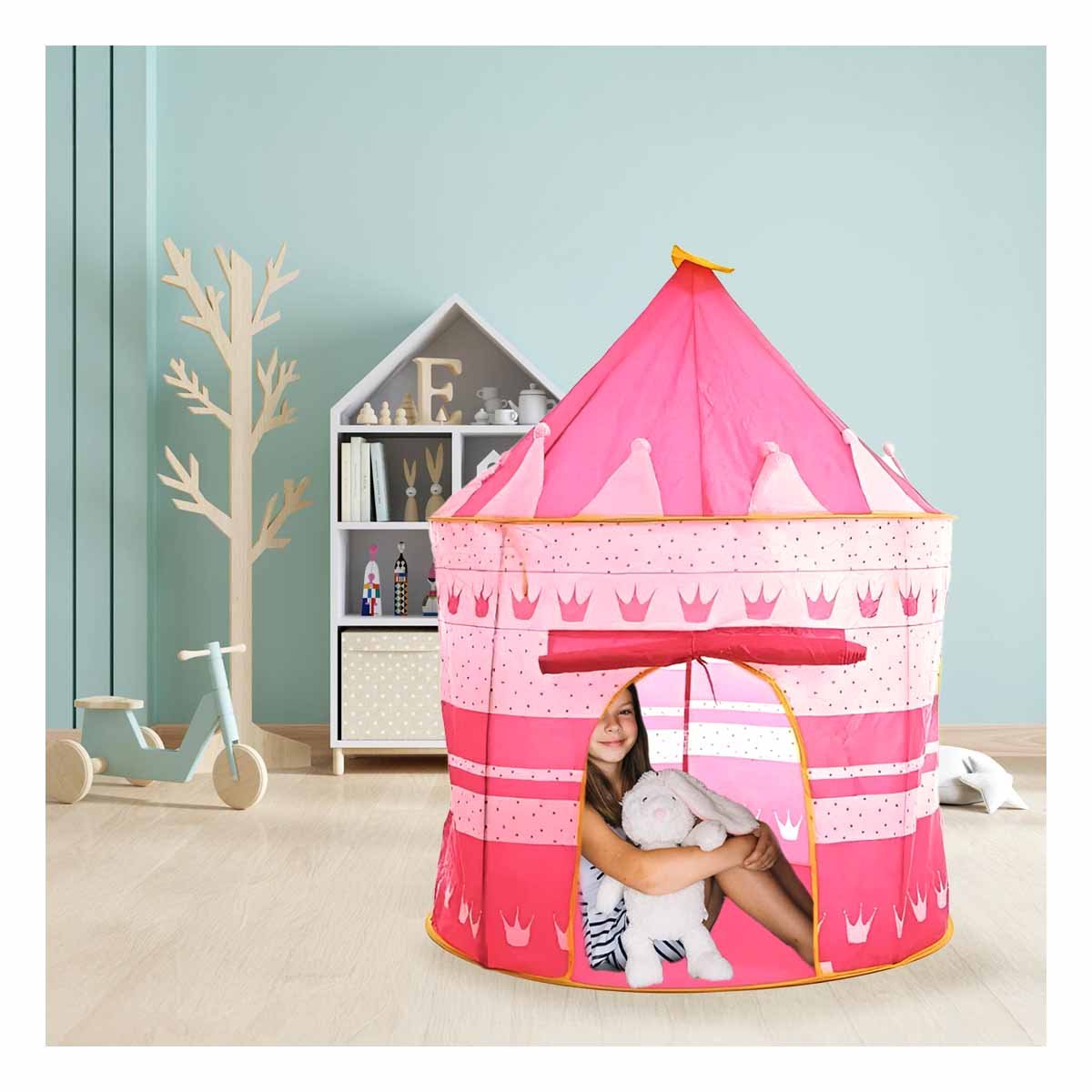 REFUGIO COMPACTO DE NIÑA DE CAMPO MG-LZ801 ROSADO PARA USO FAMILIAR Y RECREATIVO Y+PAPEL REGALO - 5