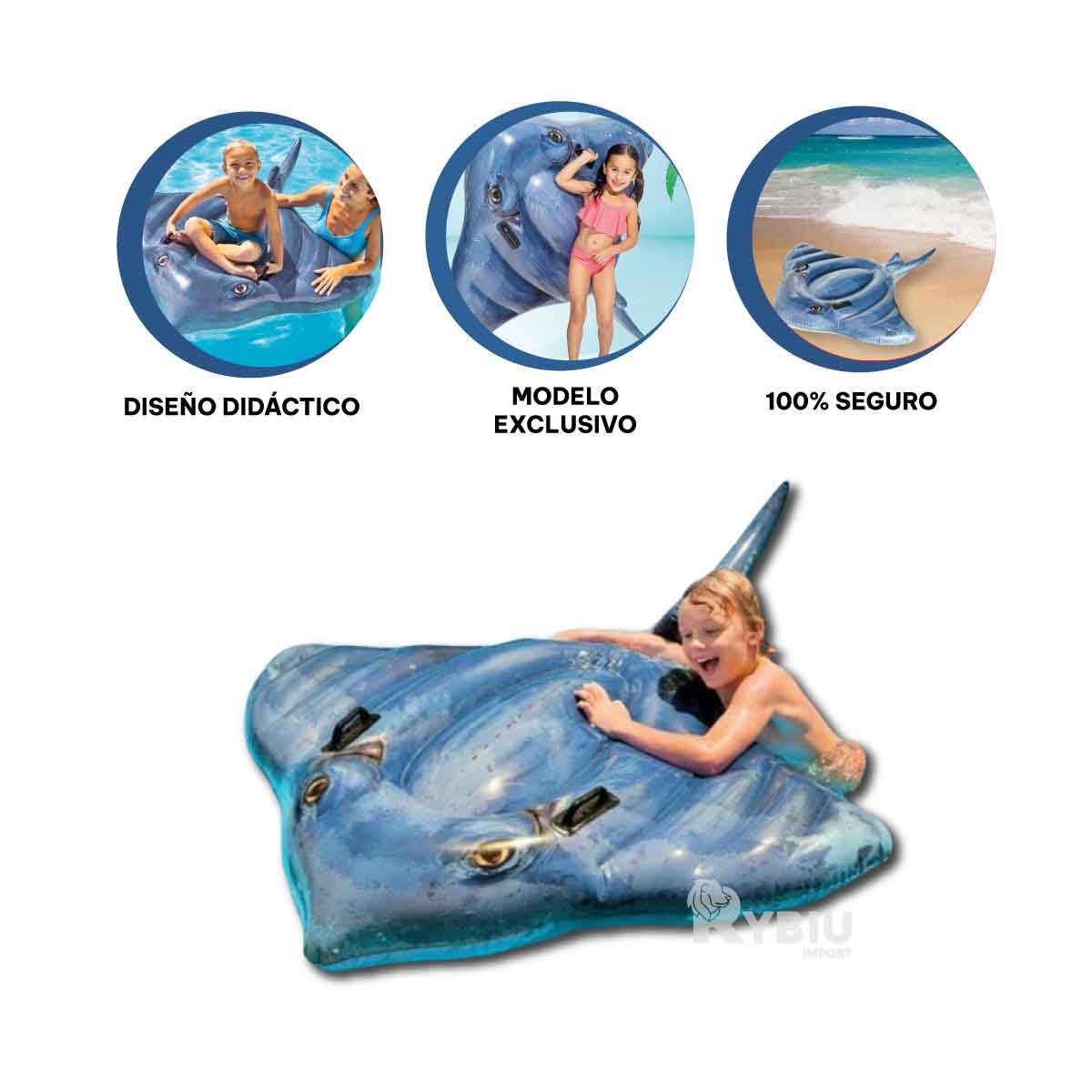 OBJETO FLOTANTE PARA PISCINA CON FORMA DE MANTARRAYA LLAMATIVA - 3