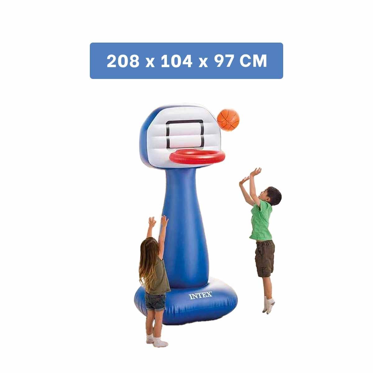 CANASTA PORTATIL BASKET HINCHABLE NINOS JUEGO EXTERIOR MULTIUSO PRACTICO Y+REGALO STICKER - 4