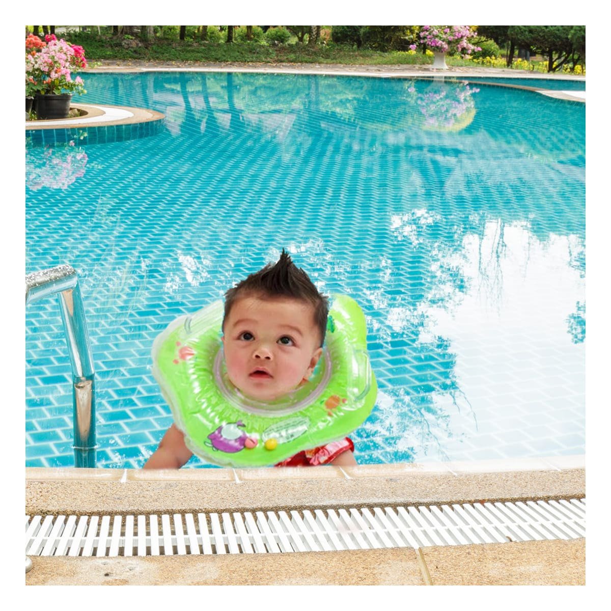 INFLABLE RYBIU FLOTADO PRACTICO PARA BEBES VERDE + PAPEL DE REGALO - 2