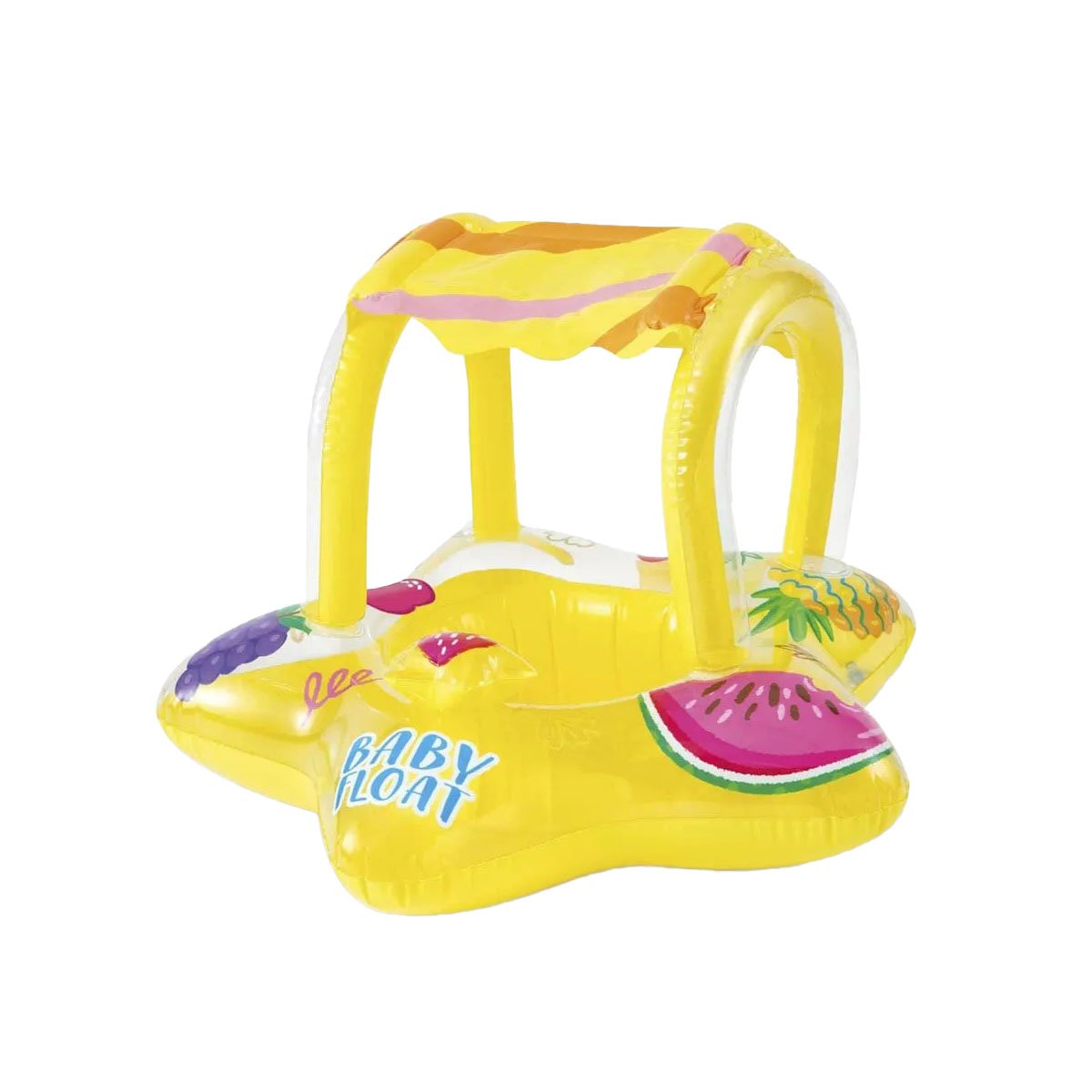 FLOTADOR PISCINA AMARILLO INFLABLE PARA NIÑOS CON FACIL INFLADO PORTATIL JUEGO Y+PAPEL REGALO - 1