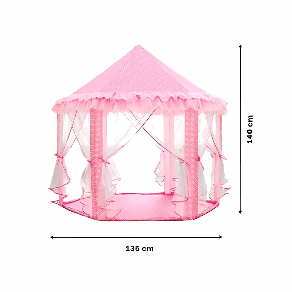 REFUGIO COMPACTO DE NIÑA DE CAMPO DE TUL MG-H812 ROSADO PARA JUEGOS Y+PAPEL REGALO - 4