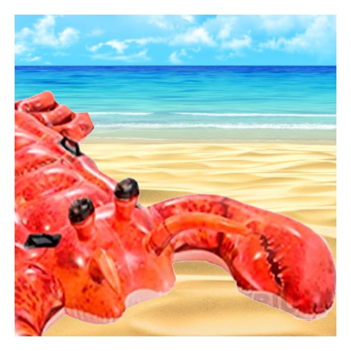 FLOTADOR INFLABLE LANGOSTA 213 X 137 CM PARA JUEGOS EN AGUA Y+PAPEL REGALO - 5