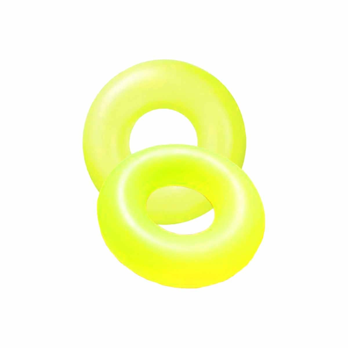 FLOTADOR INFLABLE NEON AMARILLO 91 CM PARA JUEGOS EN AGUA Y+PAPEL REGALO - 1