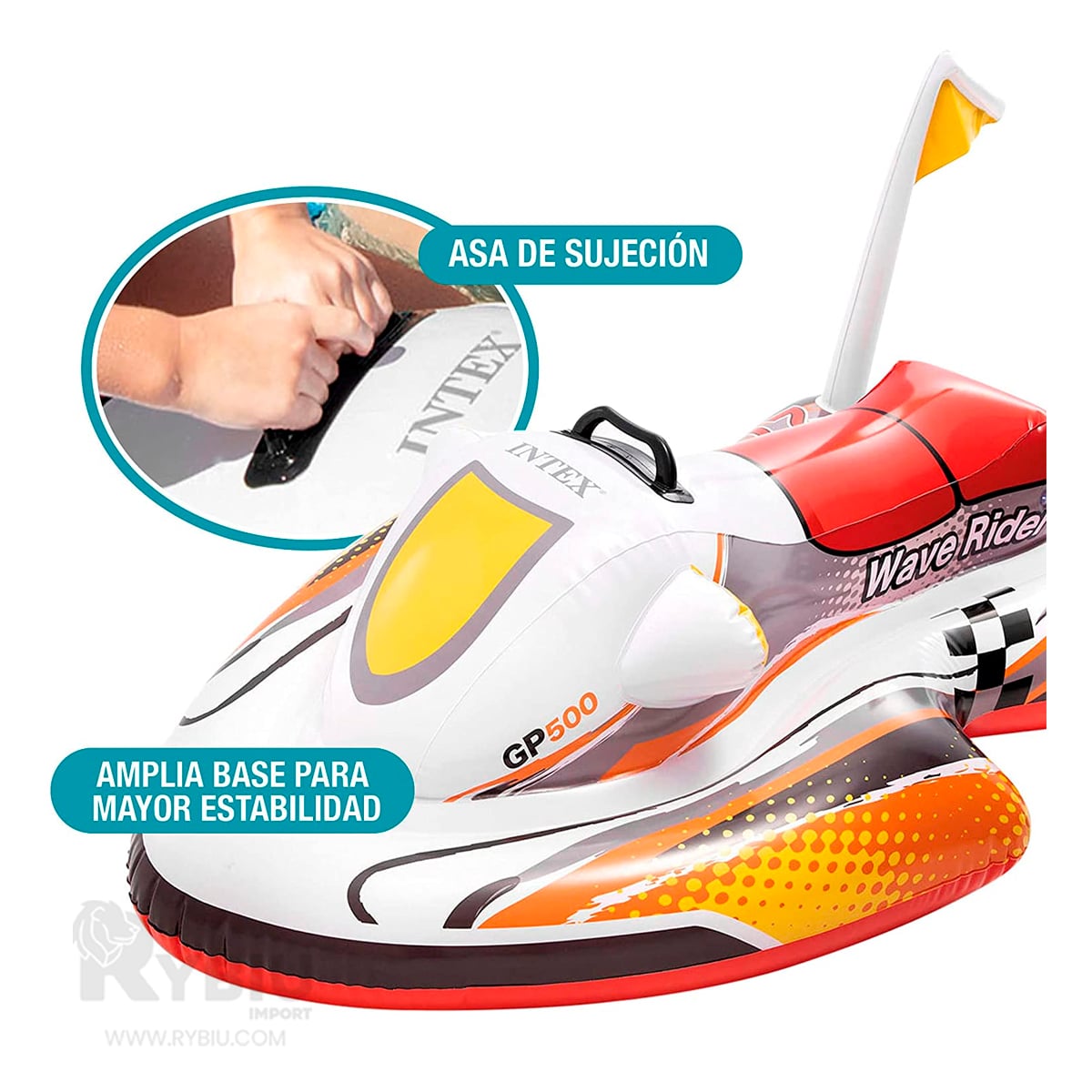 FLOTADOR DE GRAN DISEÑO EN FORMA DE MOTO Y+REGALO AGENDITA - 3