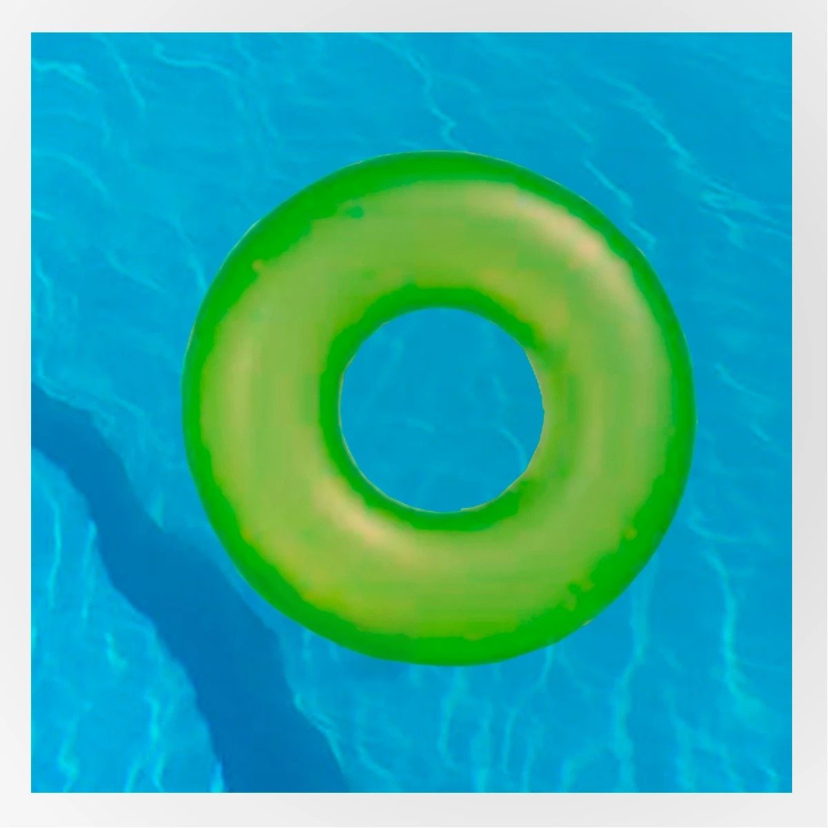 FLOTANTE INFLABLE NEON VERDE 91 CM LIGERO PARA NIÑOS - 1